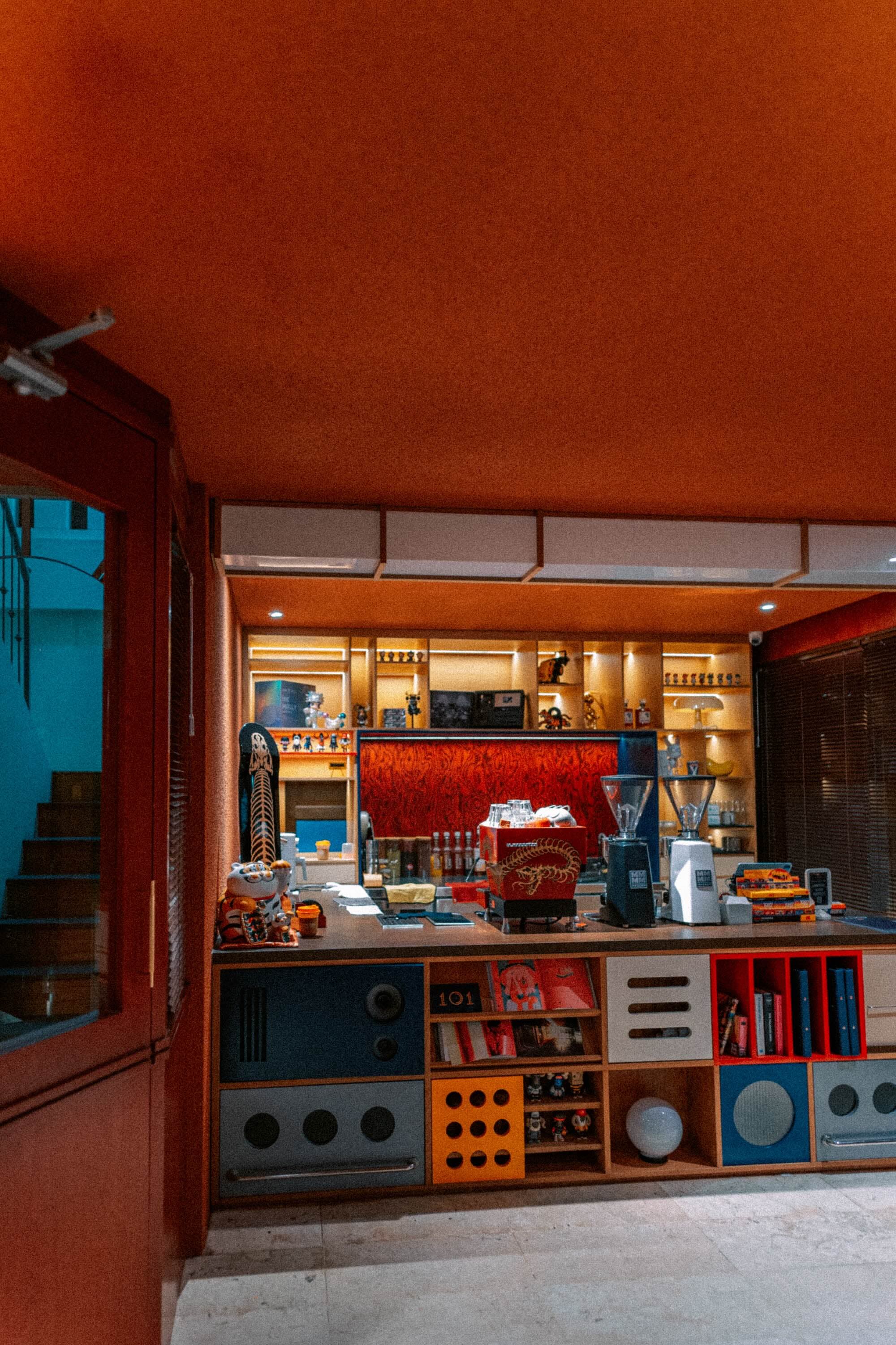 Artisan Coffee bar seen from the entrance